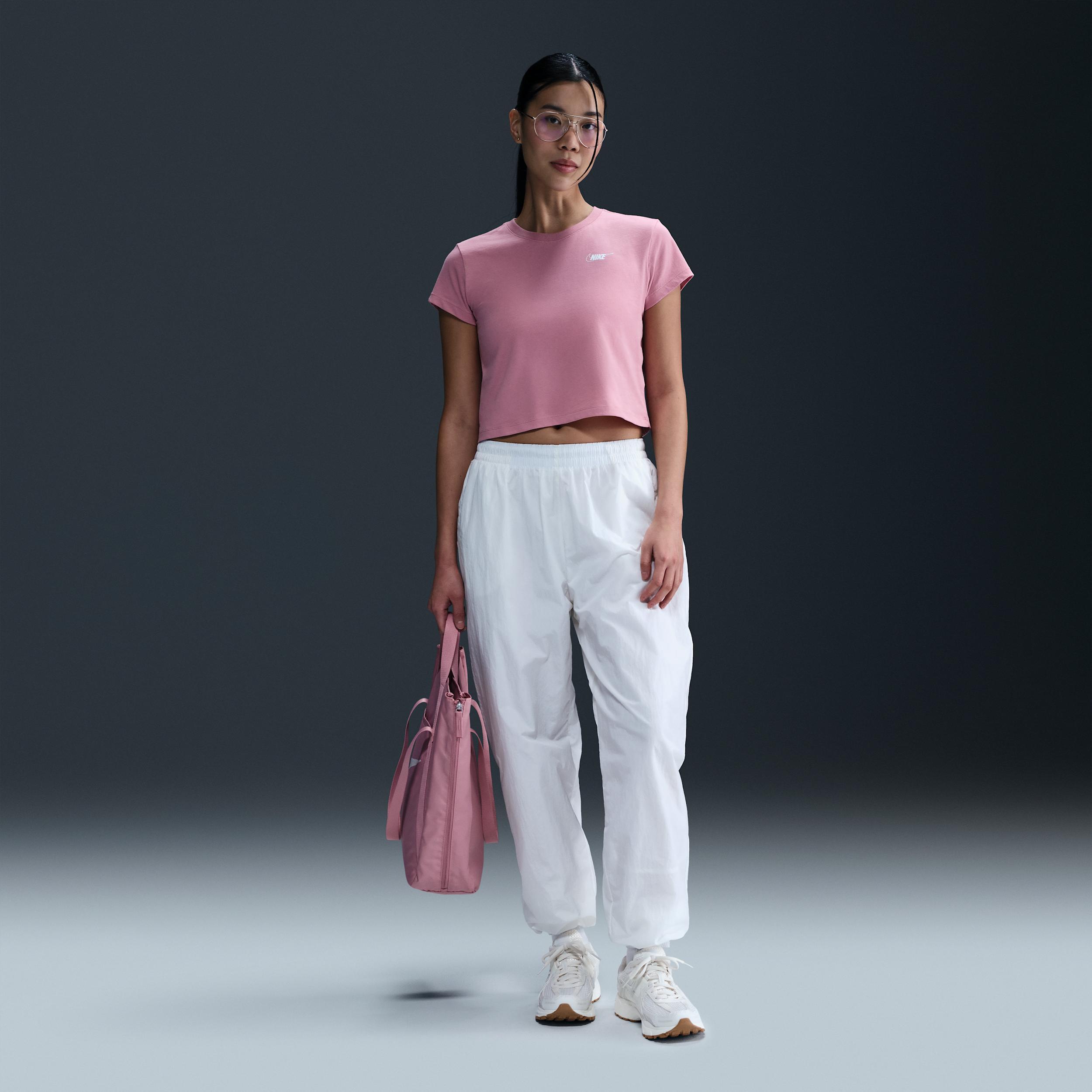 Womens Nike Sportswear Club Short-Sleeve Cropped Graphic T-Shirt | HF9456-646 Product Image