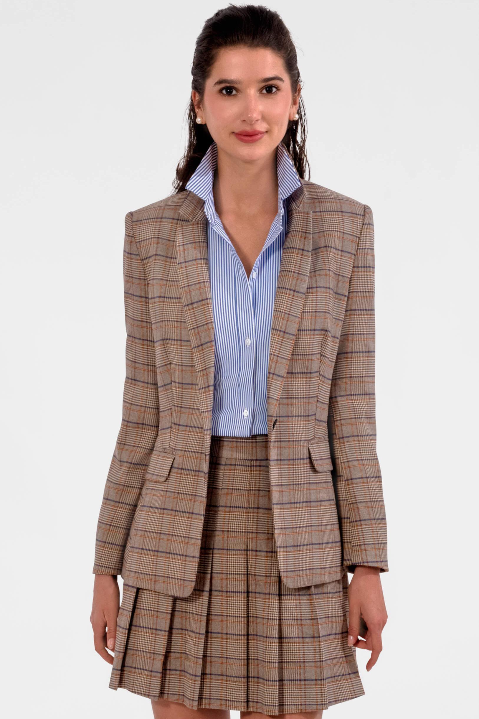 Preppy Plaid Blazer Product Image