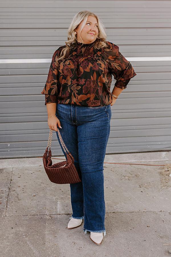 Autumn Encounters Floral Top Curves Product Image