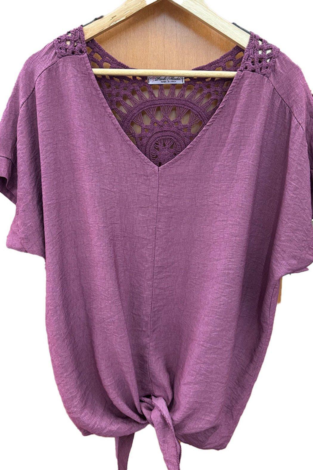 Laced Back Detail Italian Top Product Image