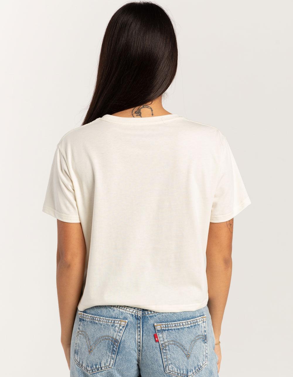 TENTREE Floral Womens Crop Tee - OFF WHITE Product Image