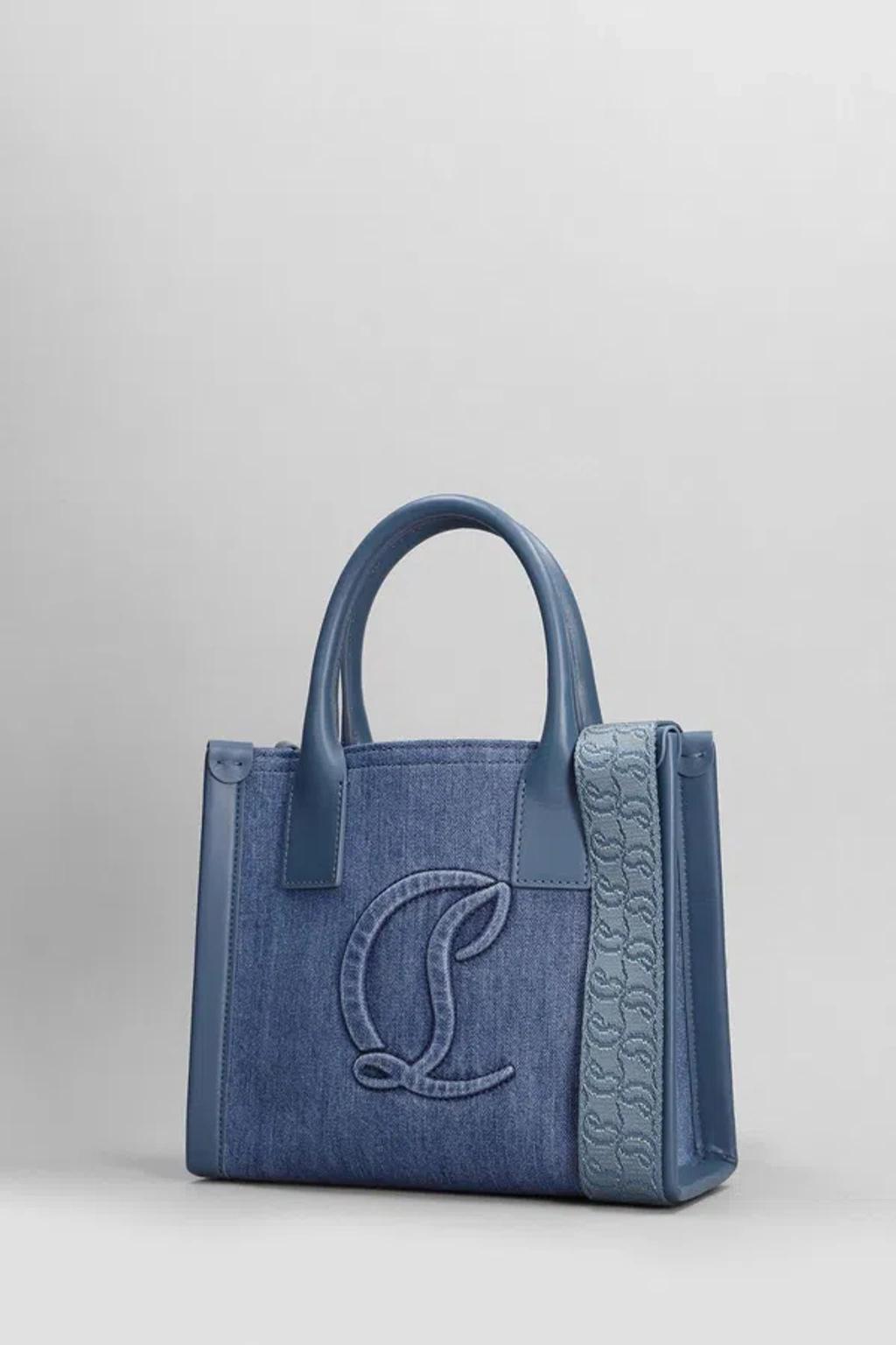 CHRISTIAN LOUBOUTIN By My Side Mini Tote In Blue Product Image