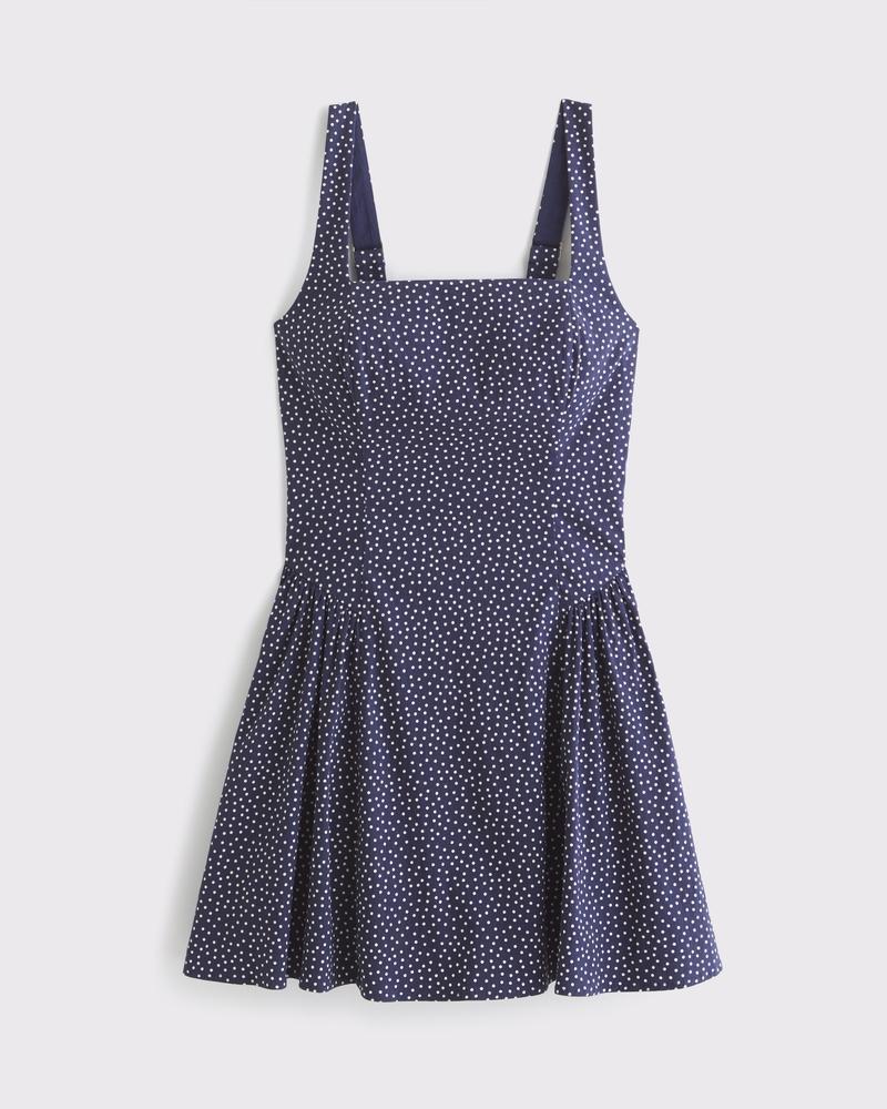 The A&F Mila Dipped-Waist Stretch Mini Dress Product Image