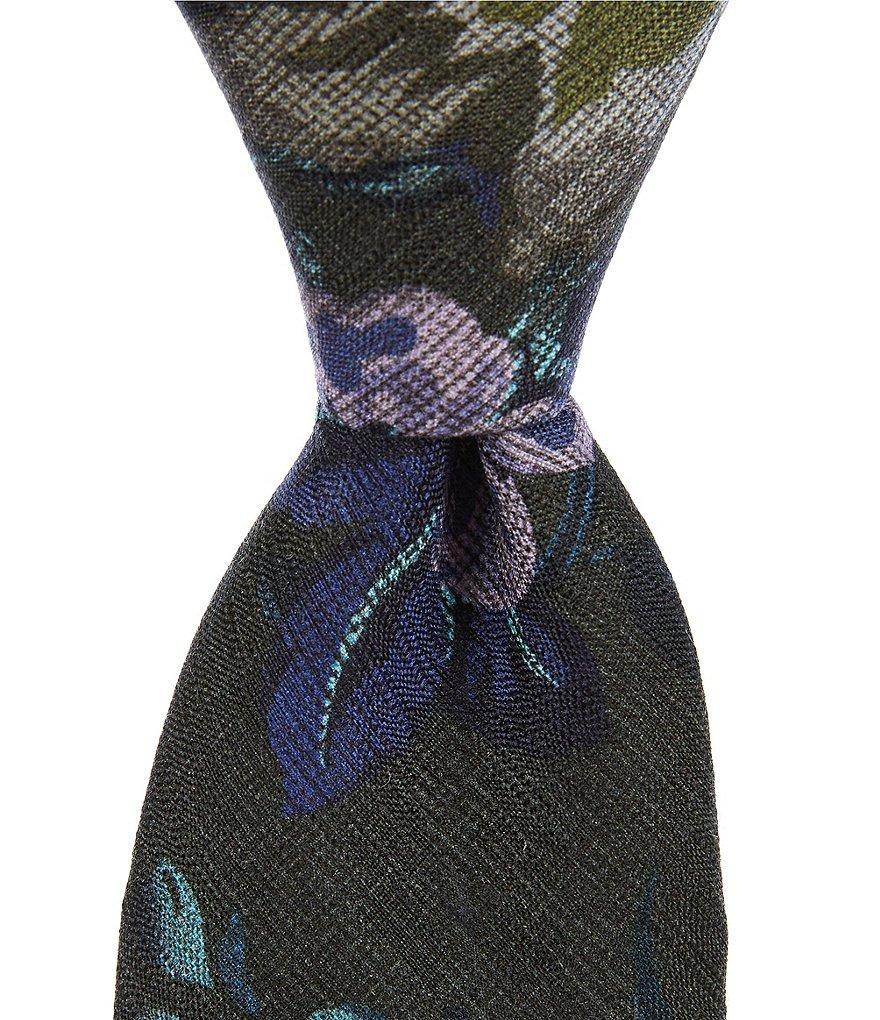 Cremieux Large Flower Print 3#double; Silk Blend Tie Product Image