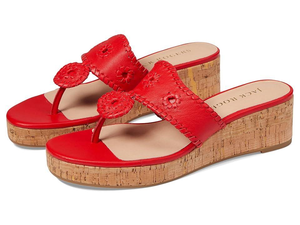 Jack Rogers Jacks Leather Flat Thong Sandals Product Image