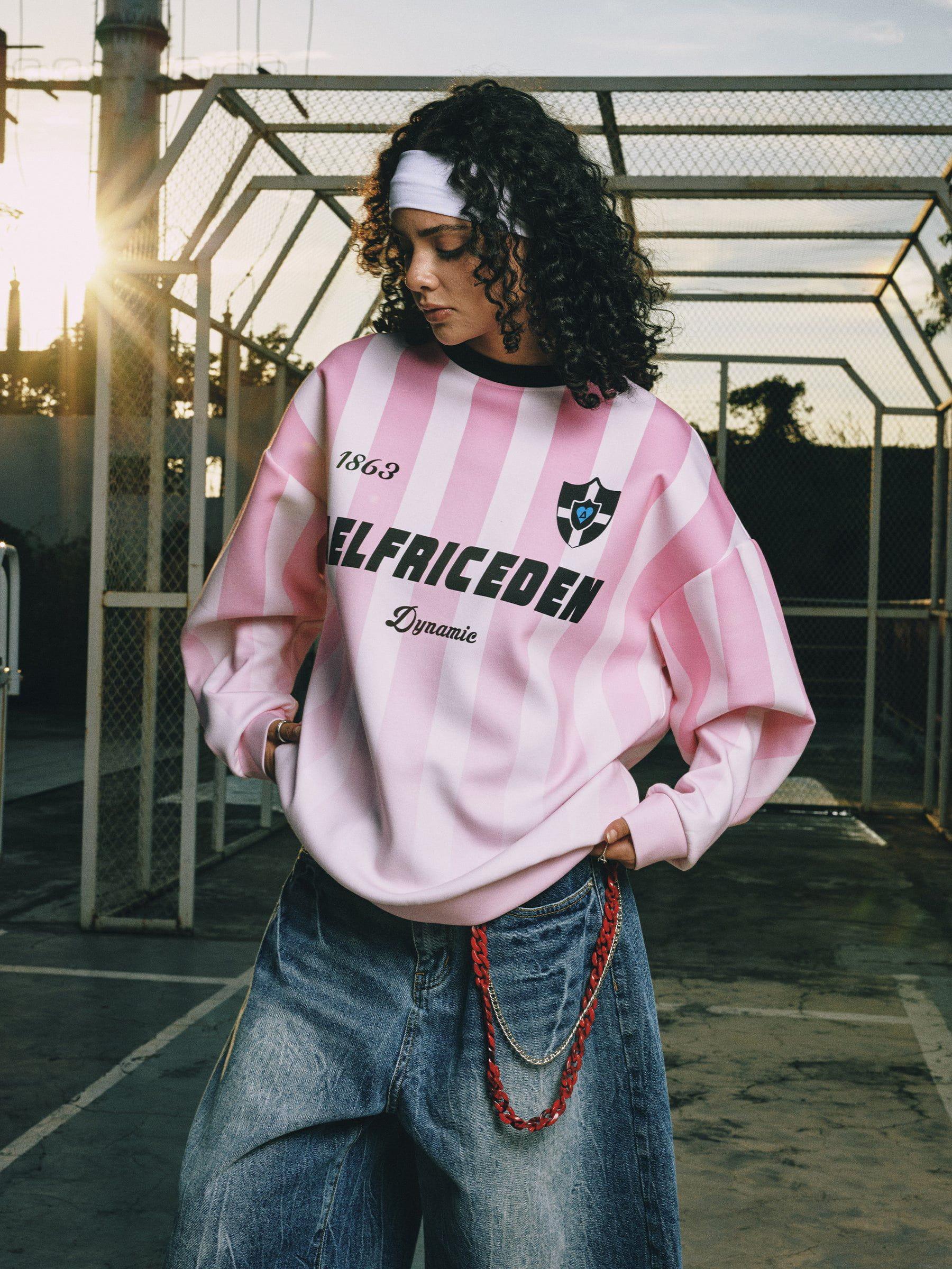 Aelfric Eden Gradient Stripe Graphic Sweatshirt Product Image