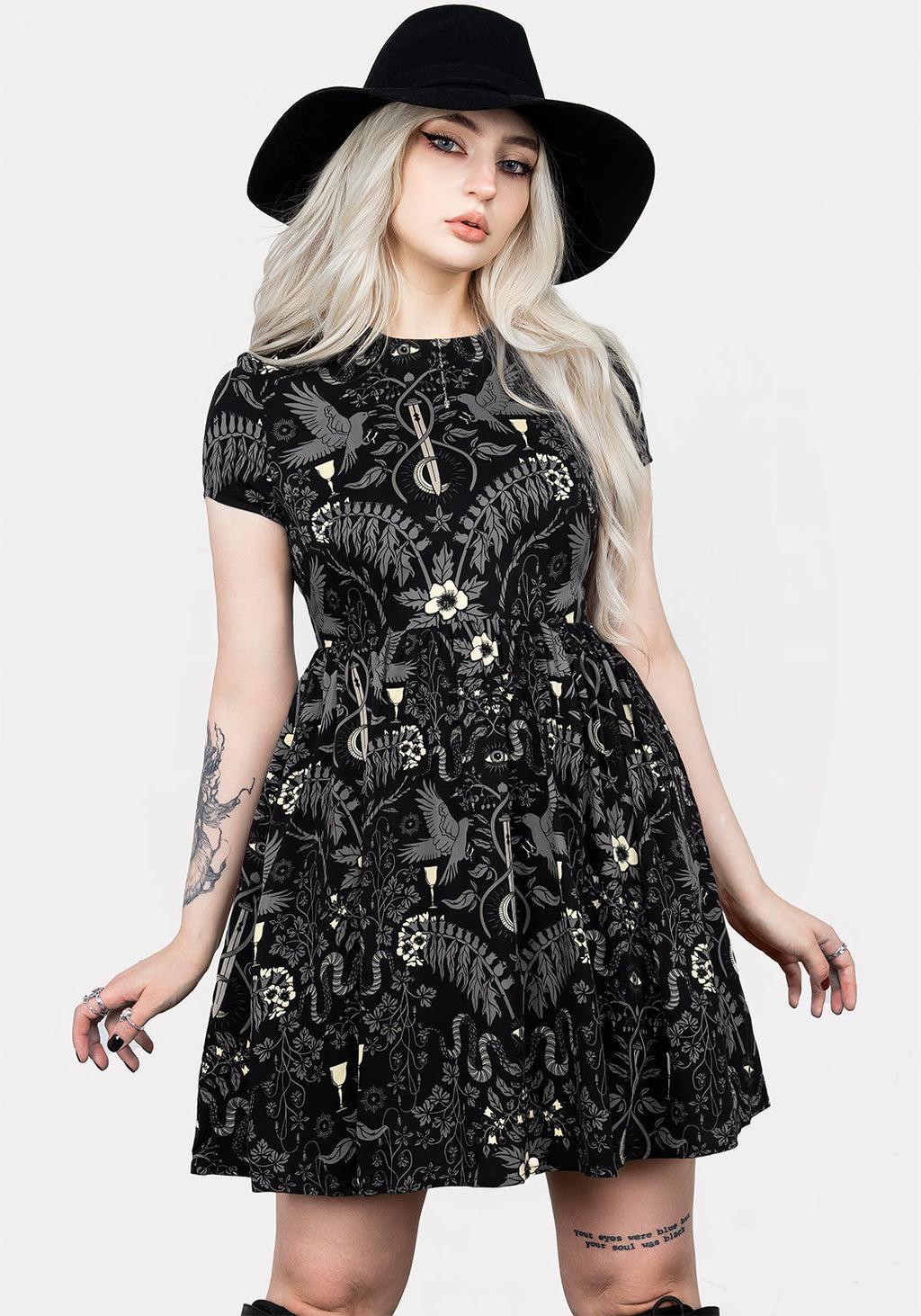 Hecate's Garden Skater Mini Dress Product Image