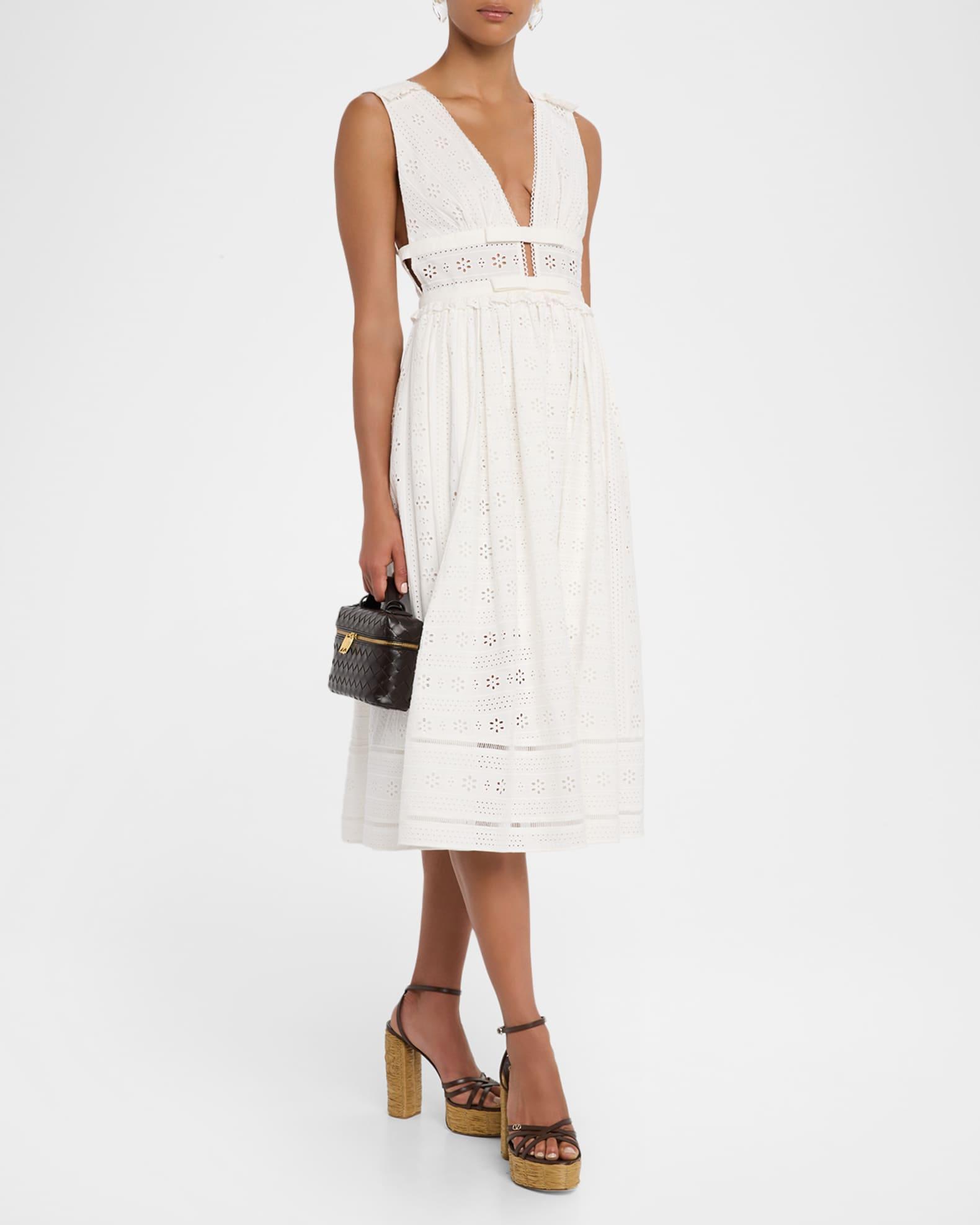 Broderie Cotton Midi Dress Product Image