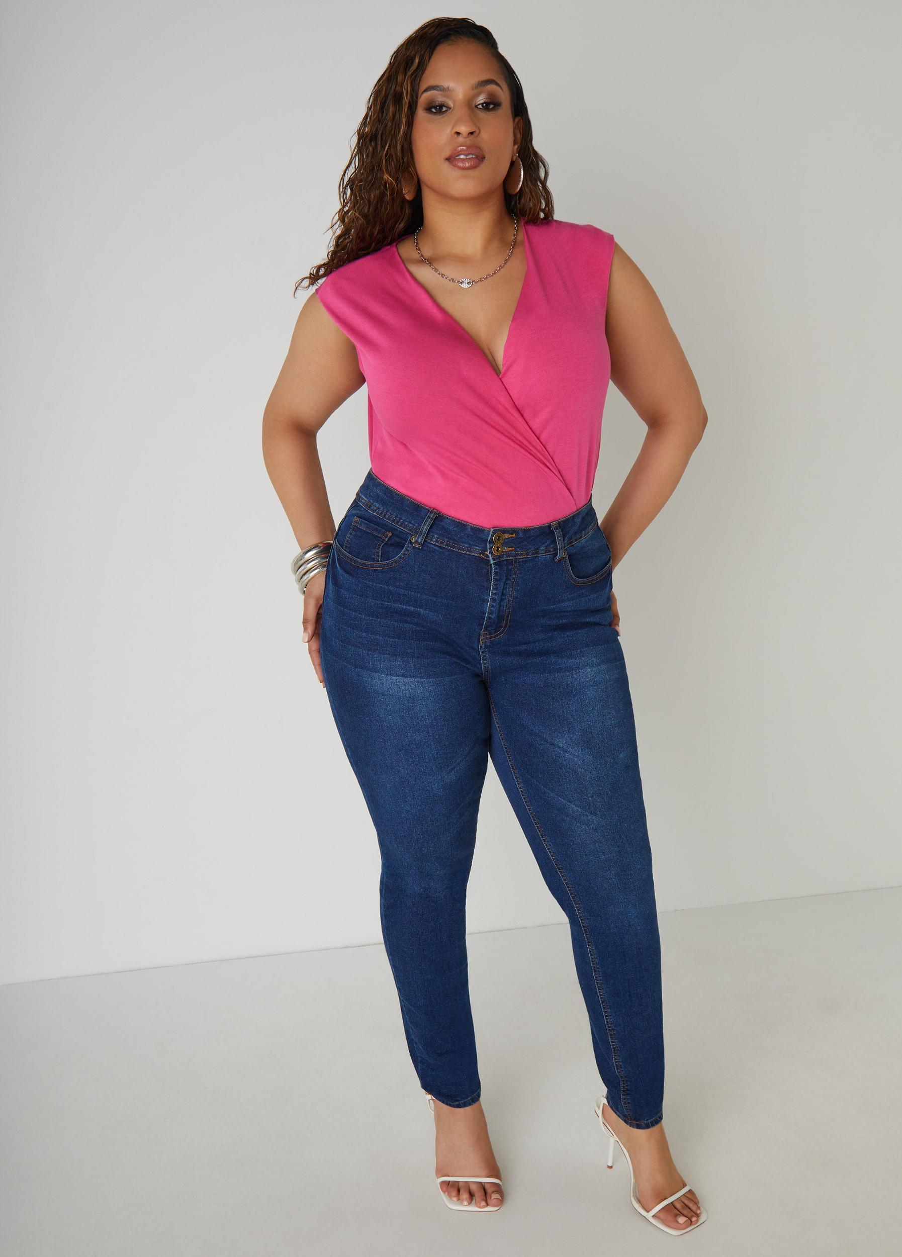 Faux Wrap Jersey Top Product Image