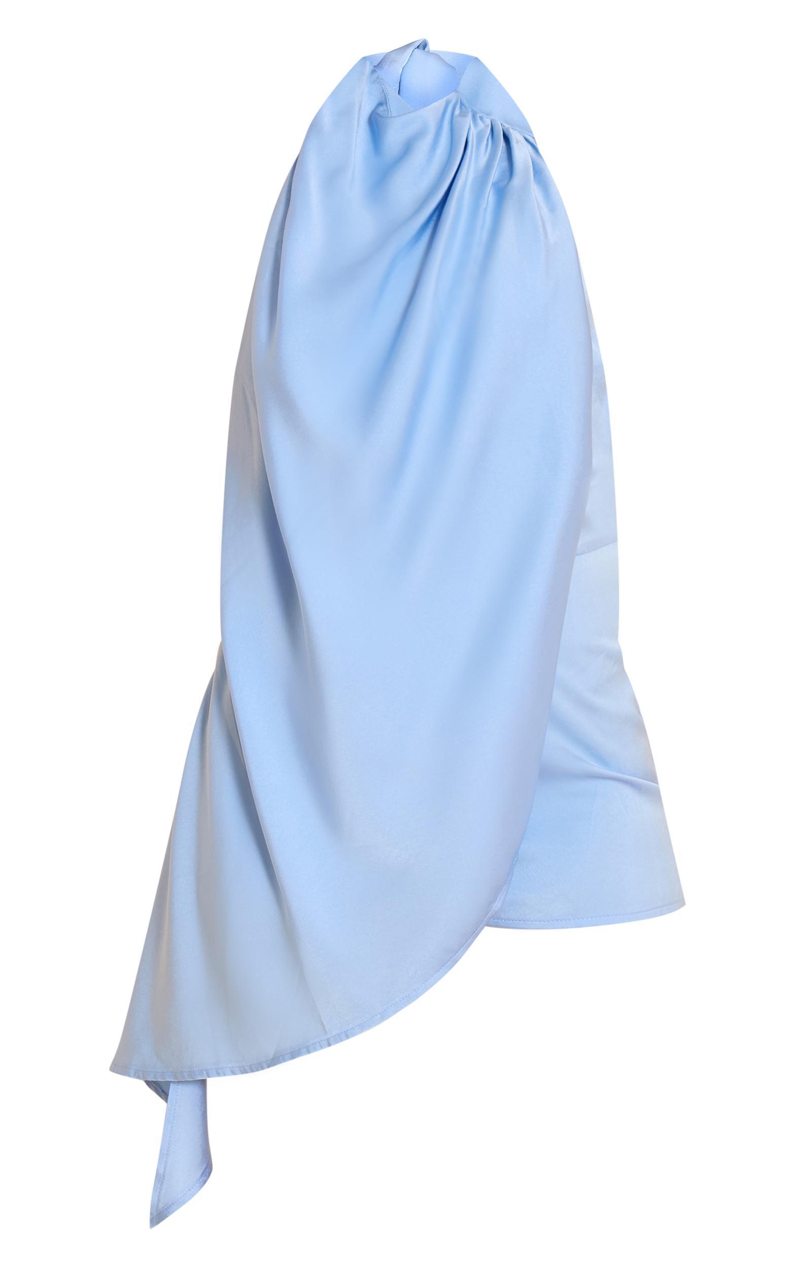 Blue Satin Halterneck Romper Product Image