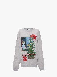 SWEATSHIRT WITH PRINT in grey | JW Anderson US  Product Image