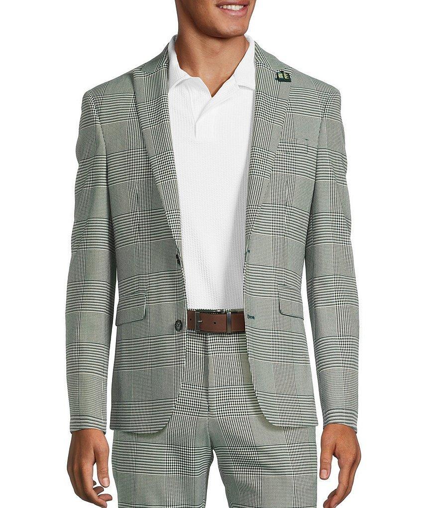Murano Shape of Water Collection Slim Fit Glen Plaid Suit Separates Jacket Product Image
