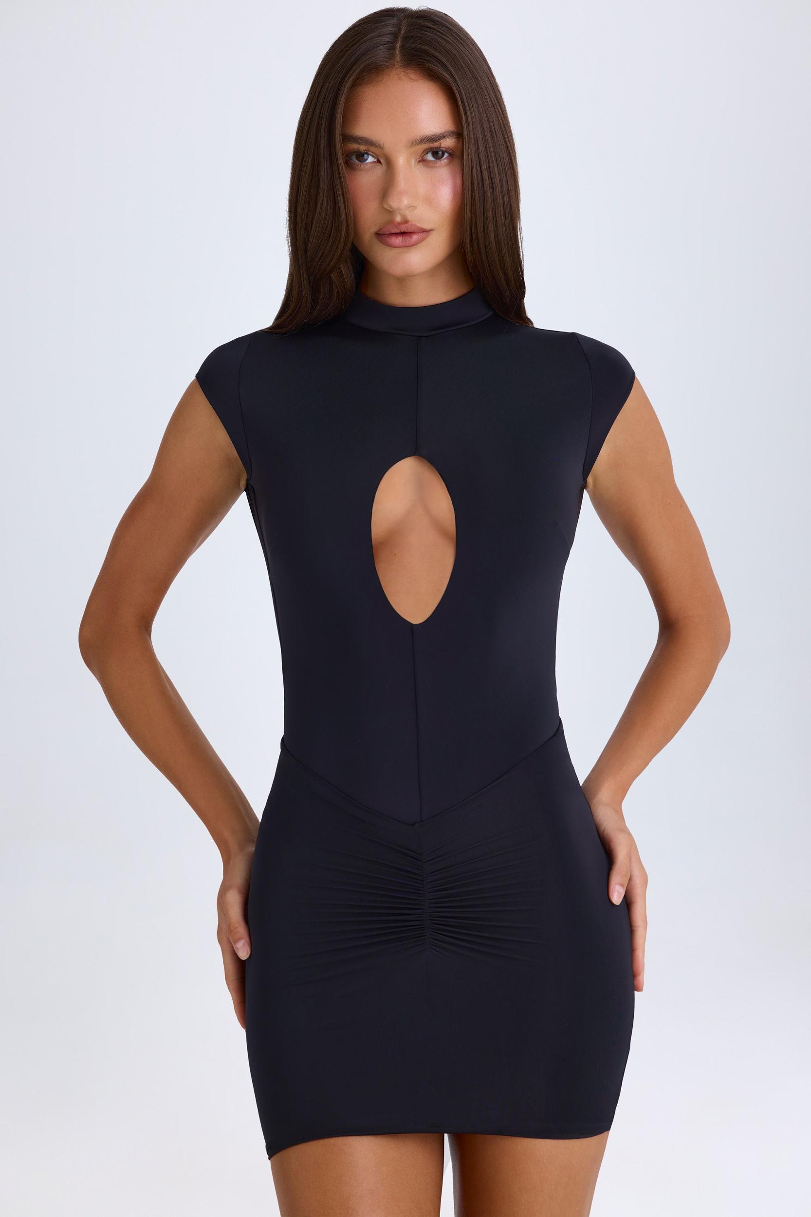 Cut-Out Bodysuit in Black Female Product Image