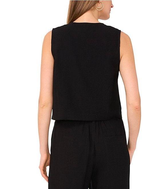 Vince Camuto Coordinating V Neck Sleeveless Tie Front Vest Product Image