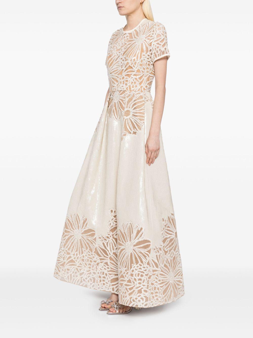 sequinned embroidered dress Product Image