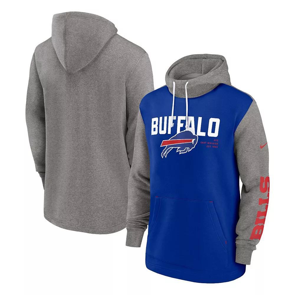 Men's Nike Royal Buffalo Bills Fashion Color Block Pullover Hoodie, Size: 2XL, Blue Product Image