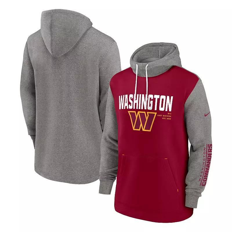 Men's Nike Burgundy Washington Commanders Fashion Color Block Pullover Hoodie, Size: Small, Wft Med Re Product Image