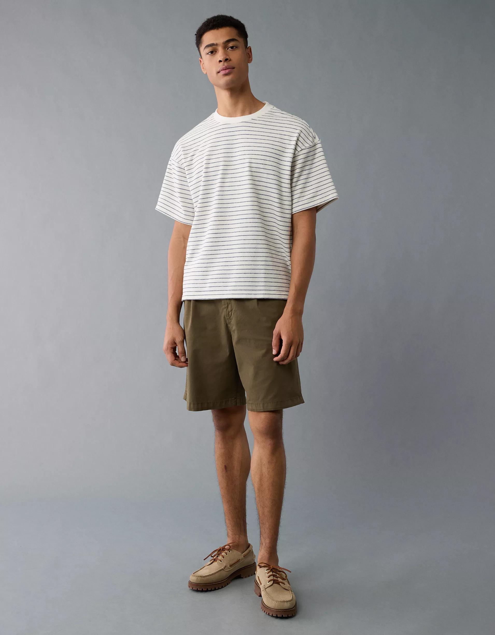 AE Boxy Textured Striped T-Shirt Product Image