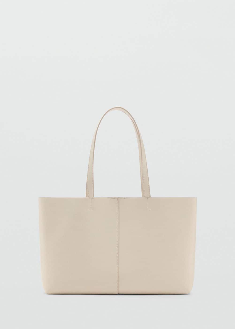 Leather-effect shopper bag - Women | MANGO USA Product Image