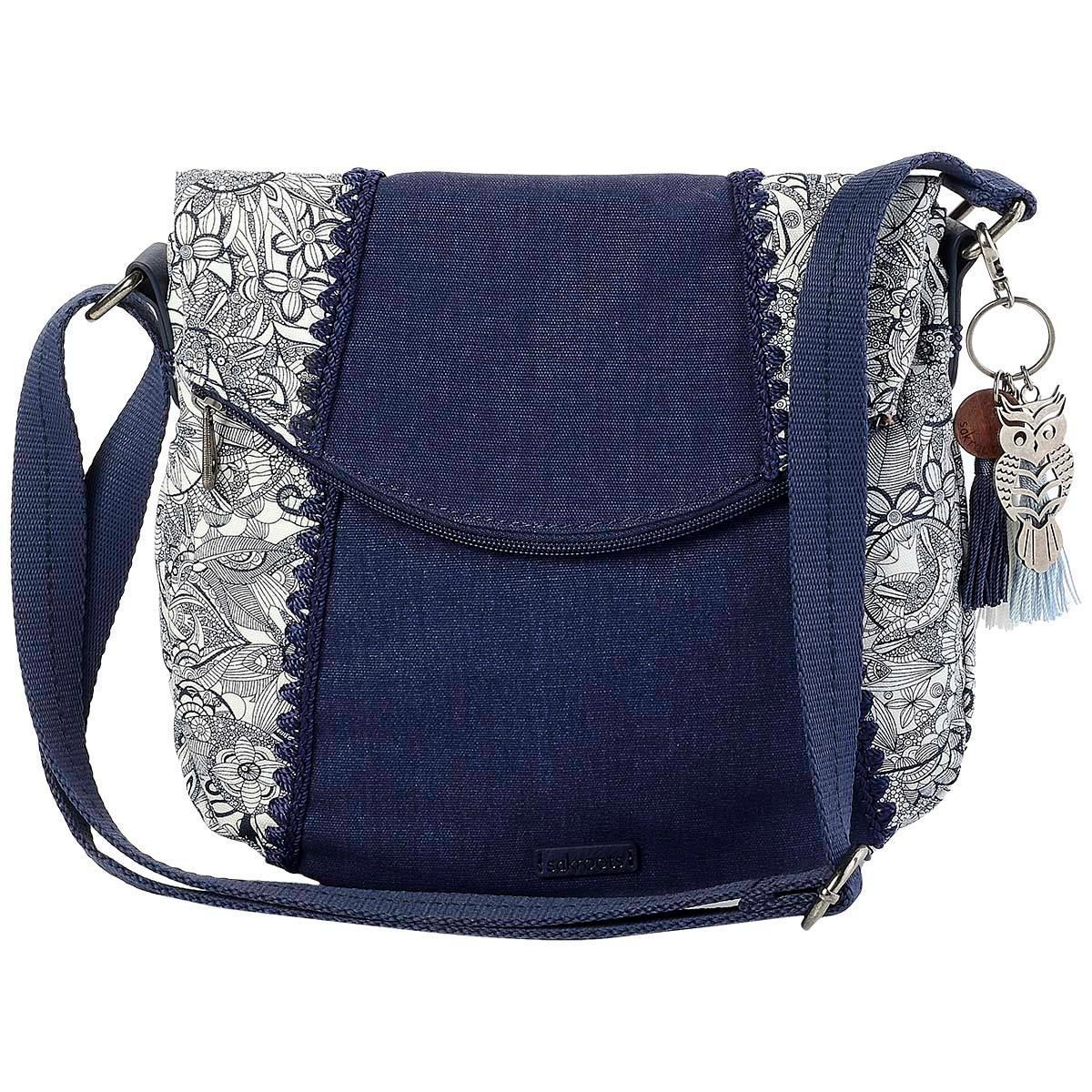 The Sak Artist Circle Foldover Crossbody (Royal Seascape) Cross Body Handbags Product Image