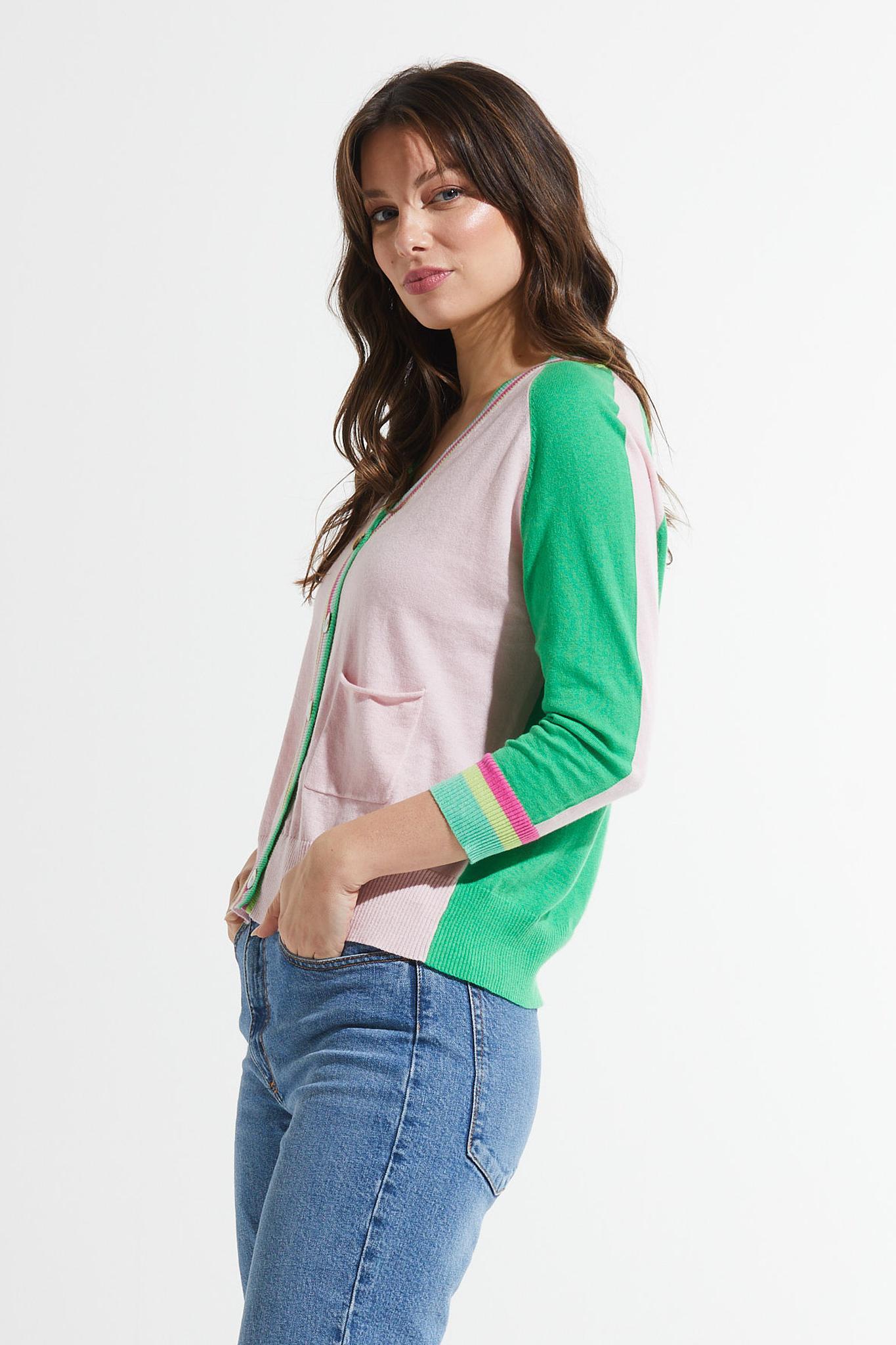 Stripe Trim Cardigan Product Image