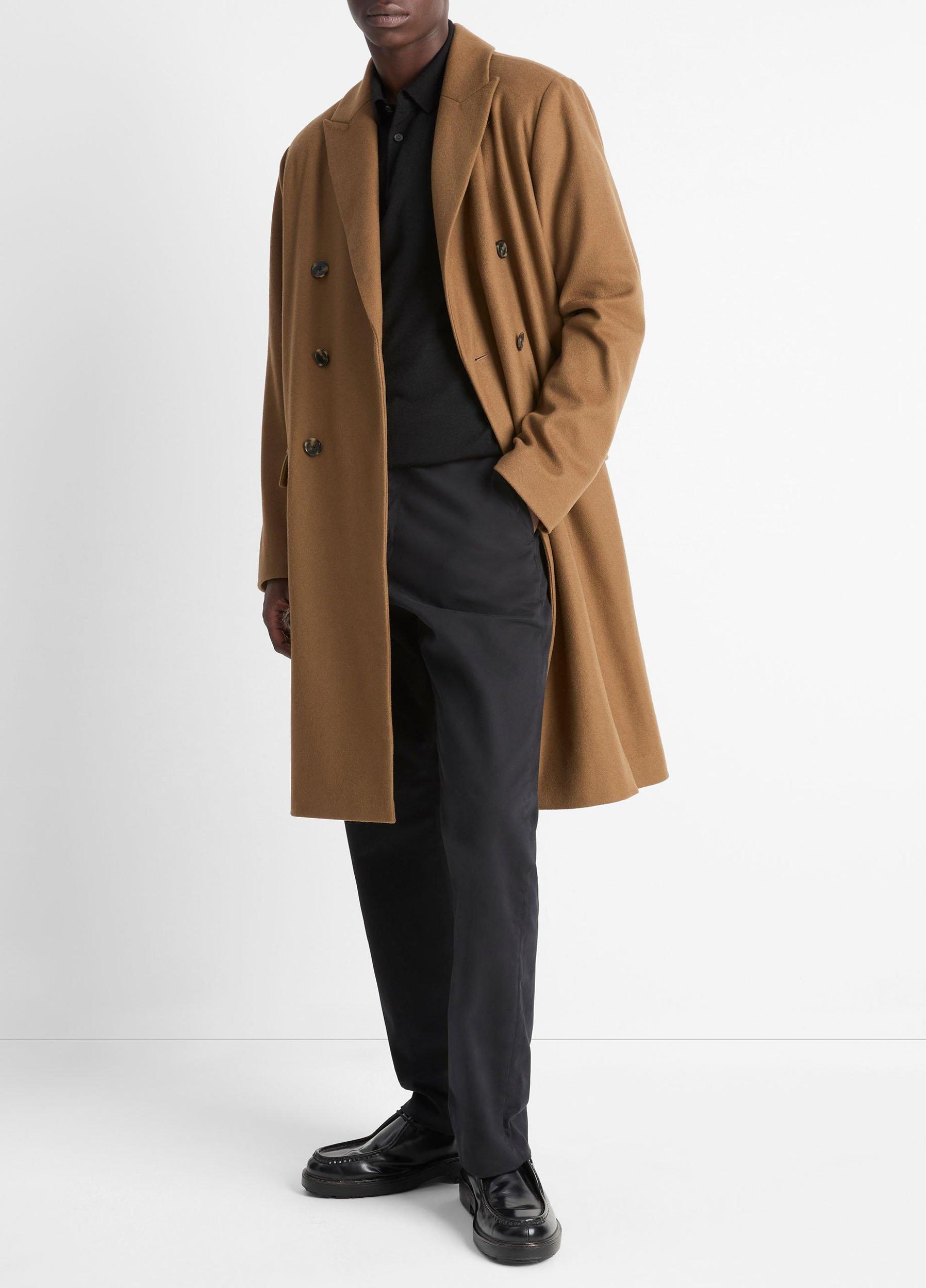 Italian Wool-Blend Double-Breasted Coat Product Image