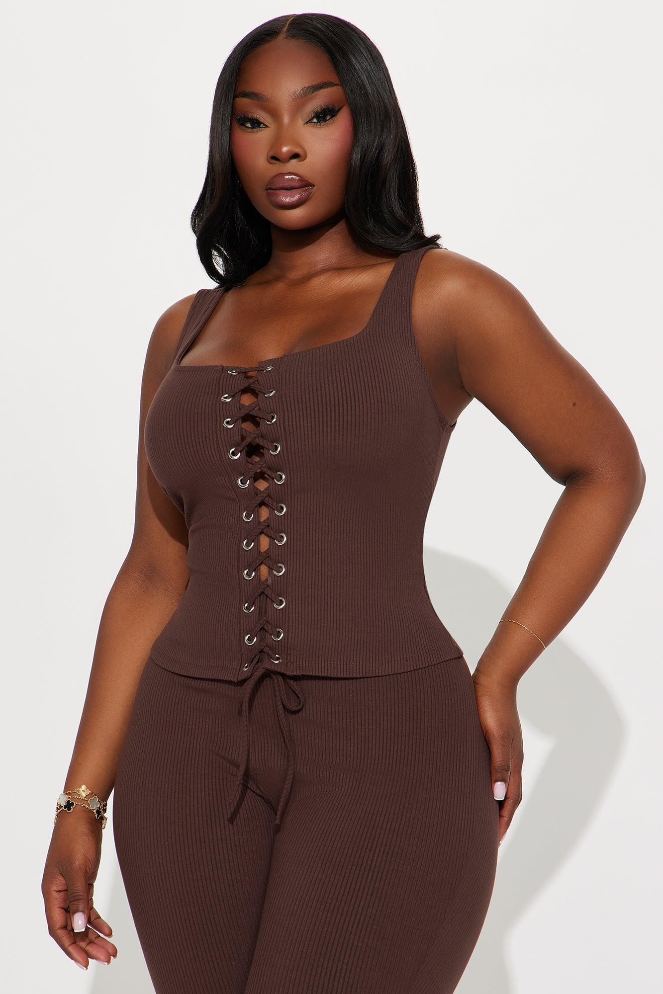 Carina Snatched Pant Set - Chocolate Female Product Image