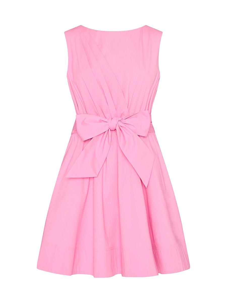 Womens Draped Poplin Sleeveless Minidress Product Image