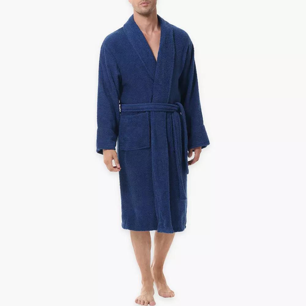 Men's INK+IVY Cotton Terry Robe, Size: XS/Small, Med Blue Product Image