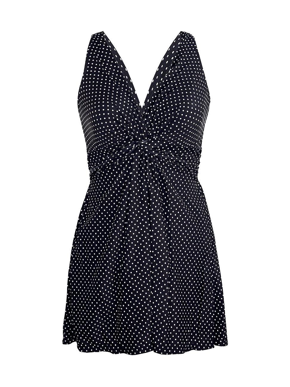 Womens Pin Point Marais Polka Dot Swim Dress Product Image