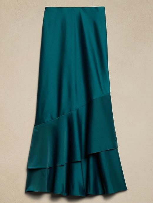 Lamé Tiered Maxi Skirt Product Image