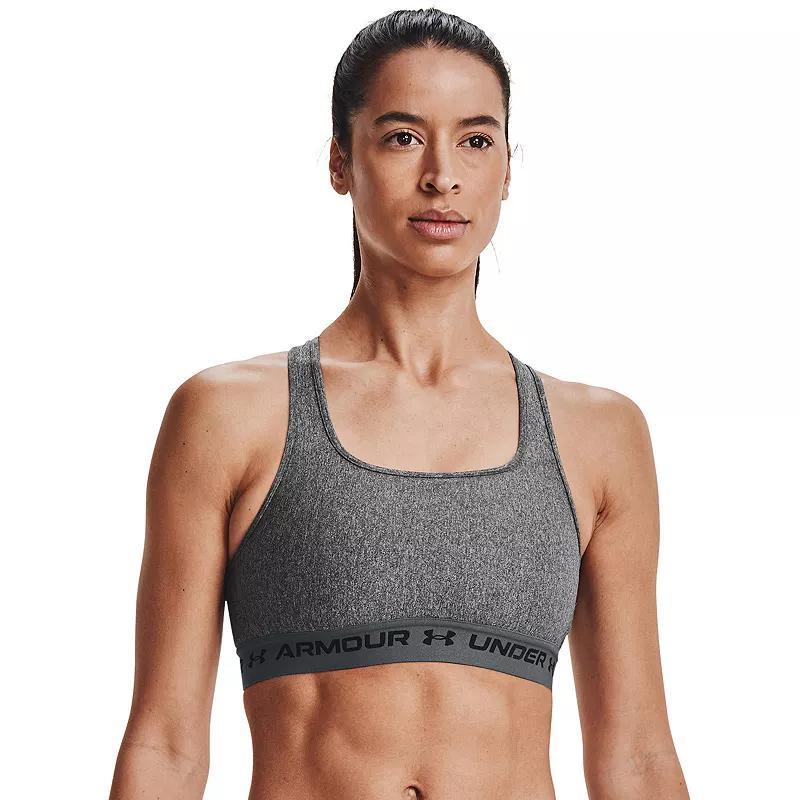 Womens Armour Mid Crossback Heather Sports Bra Product Image