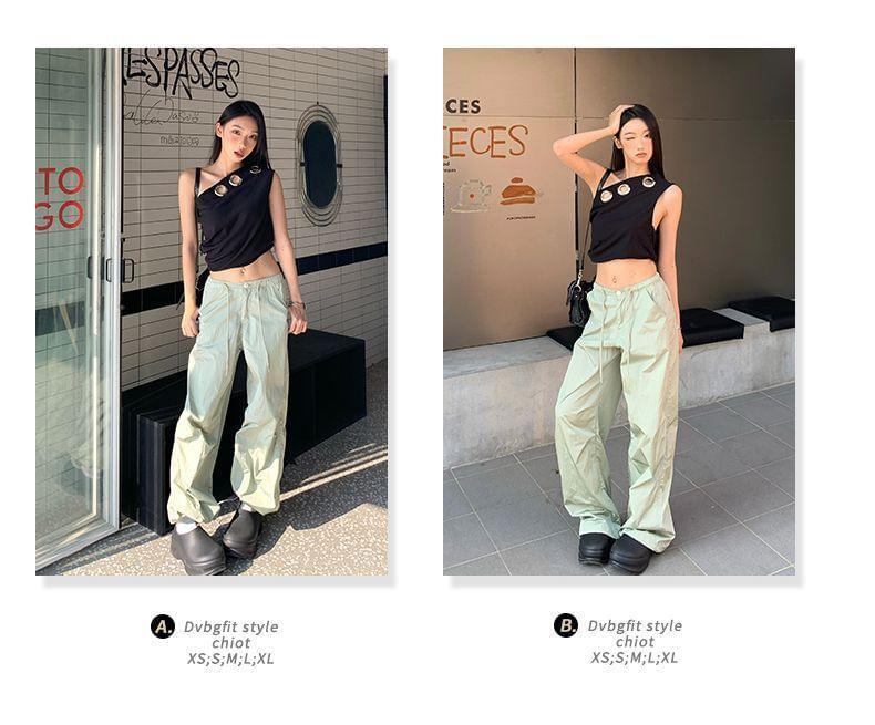 Low Waist Plain Wide Leg Pants (Various Designs) Product Image