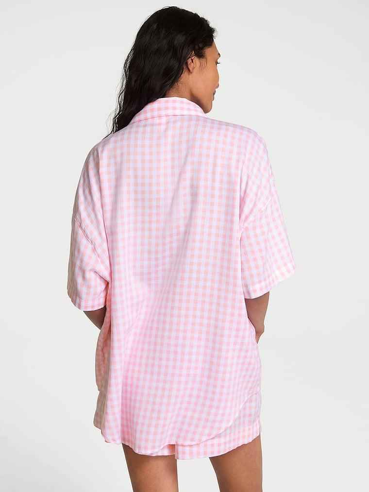 Modal-Cotton Eyelet Long Pajama Set Product Image
