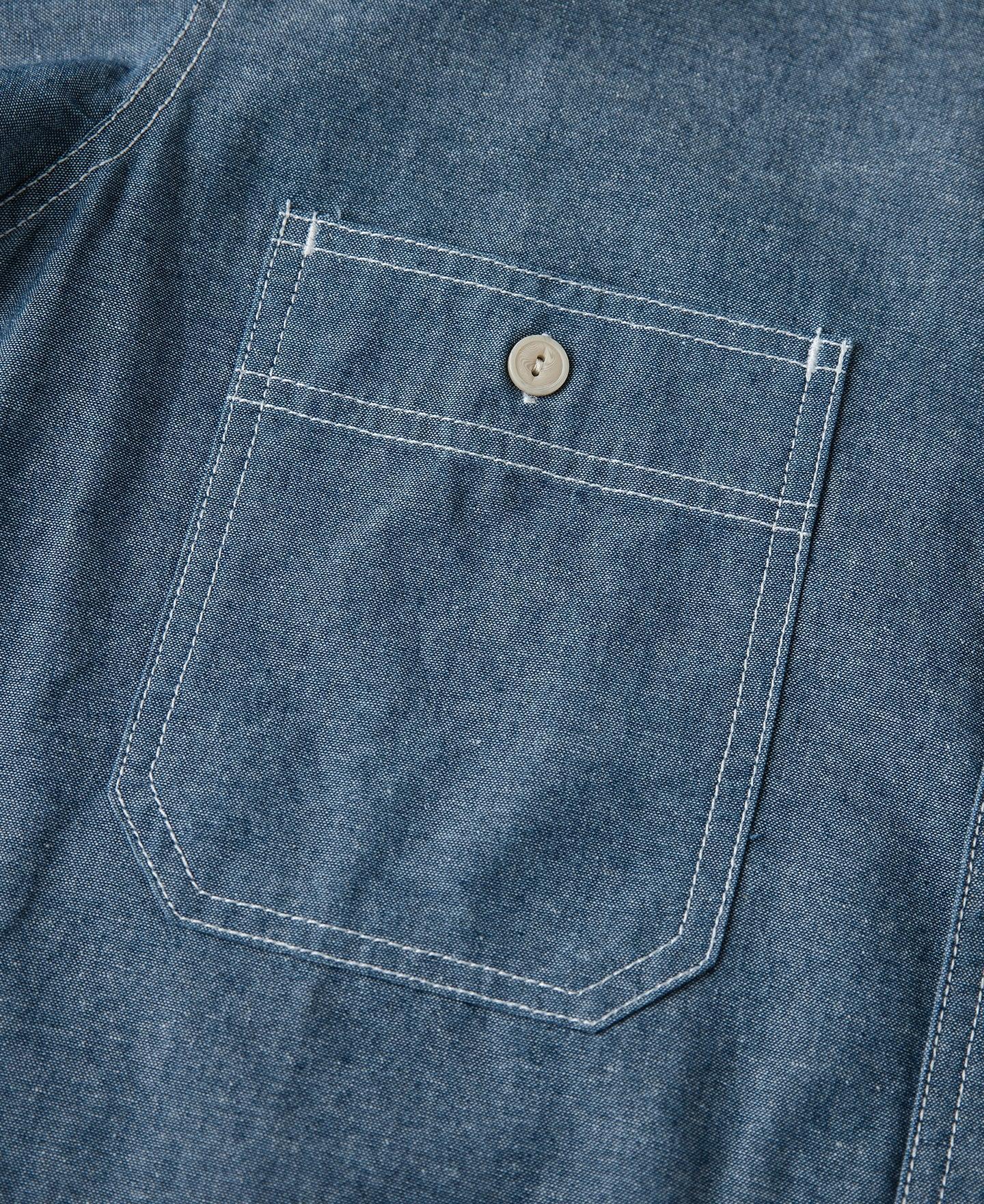 Chambray Short Sleeve Work Shirt Product Image