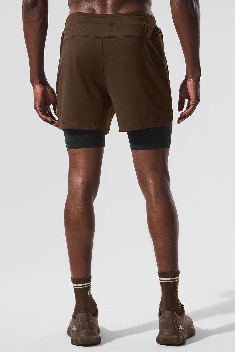 Conquer React 2-In-1 Performance Short - Espresso/Black Product Image