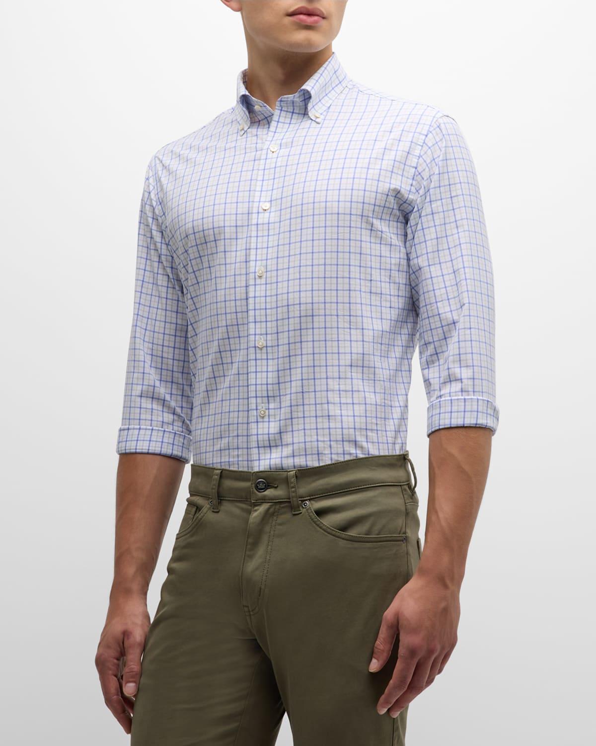 Men's Moors Performance Poplin Check Sport Shirt Product Image