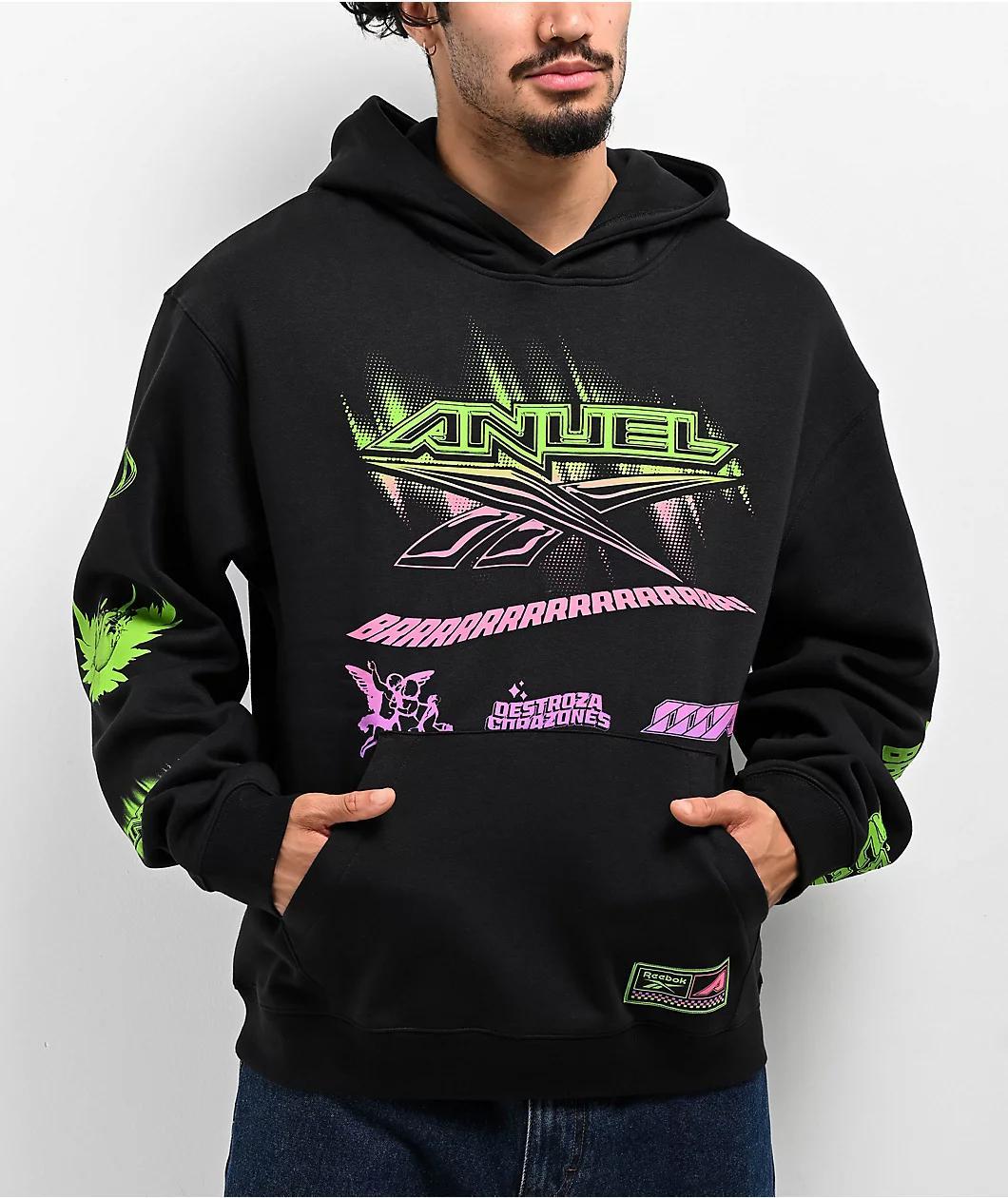 Reebok x Anuel Black Hoodie Product Image