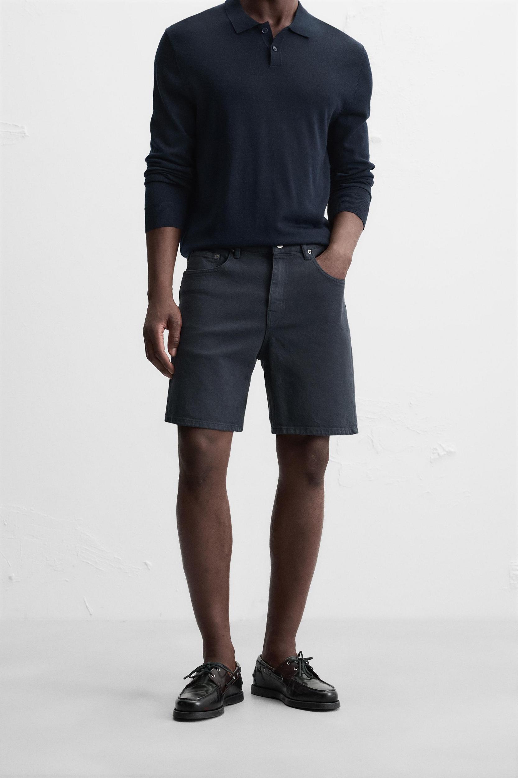 REGULAR FIT DENIM SHORTS Product Image