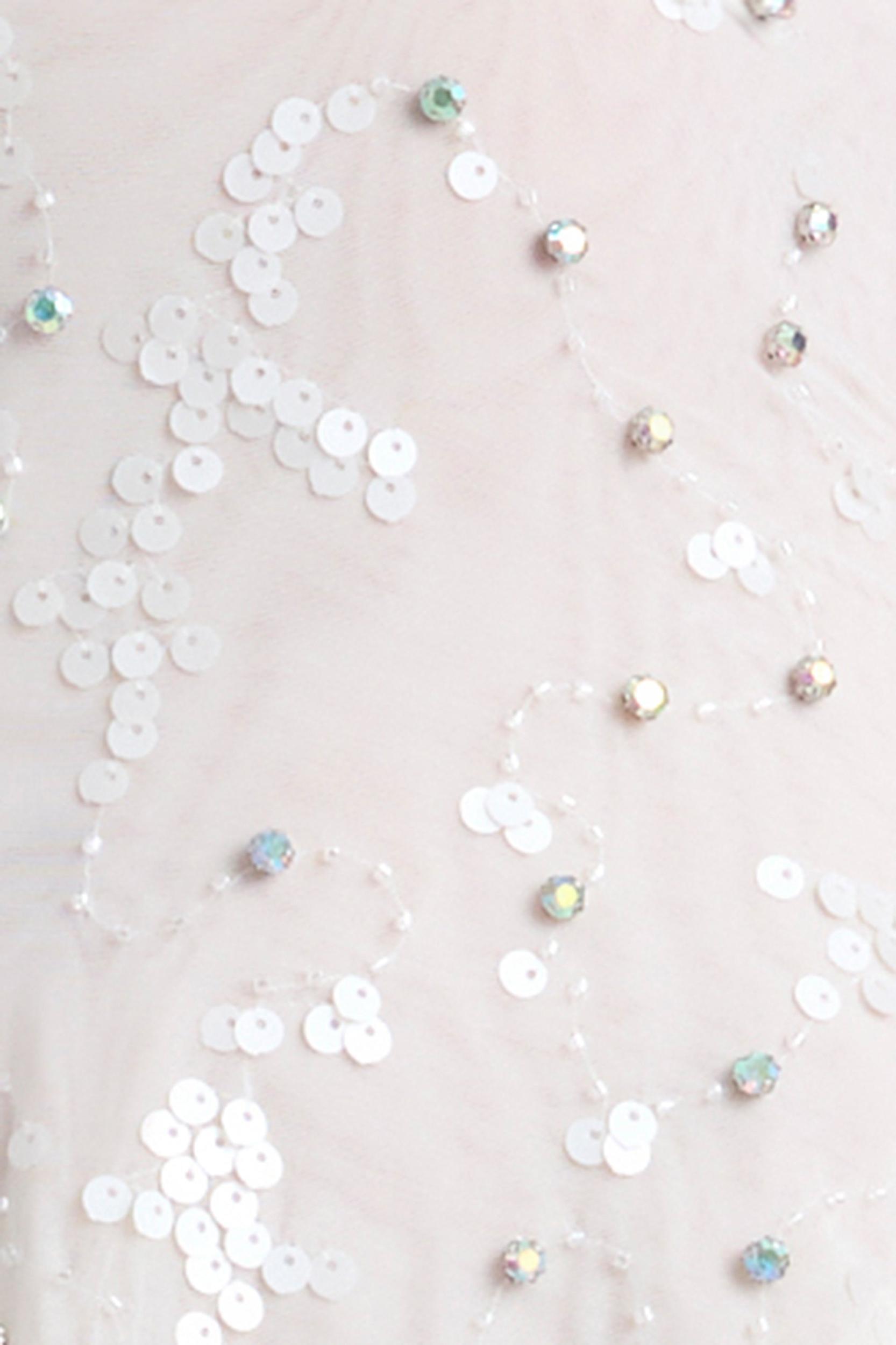 Embellished Multi-Strap Mini Dress in Ivory Product Image