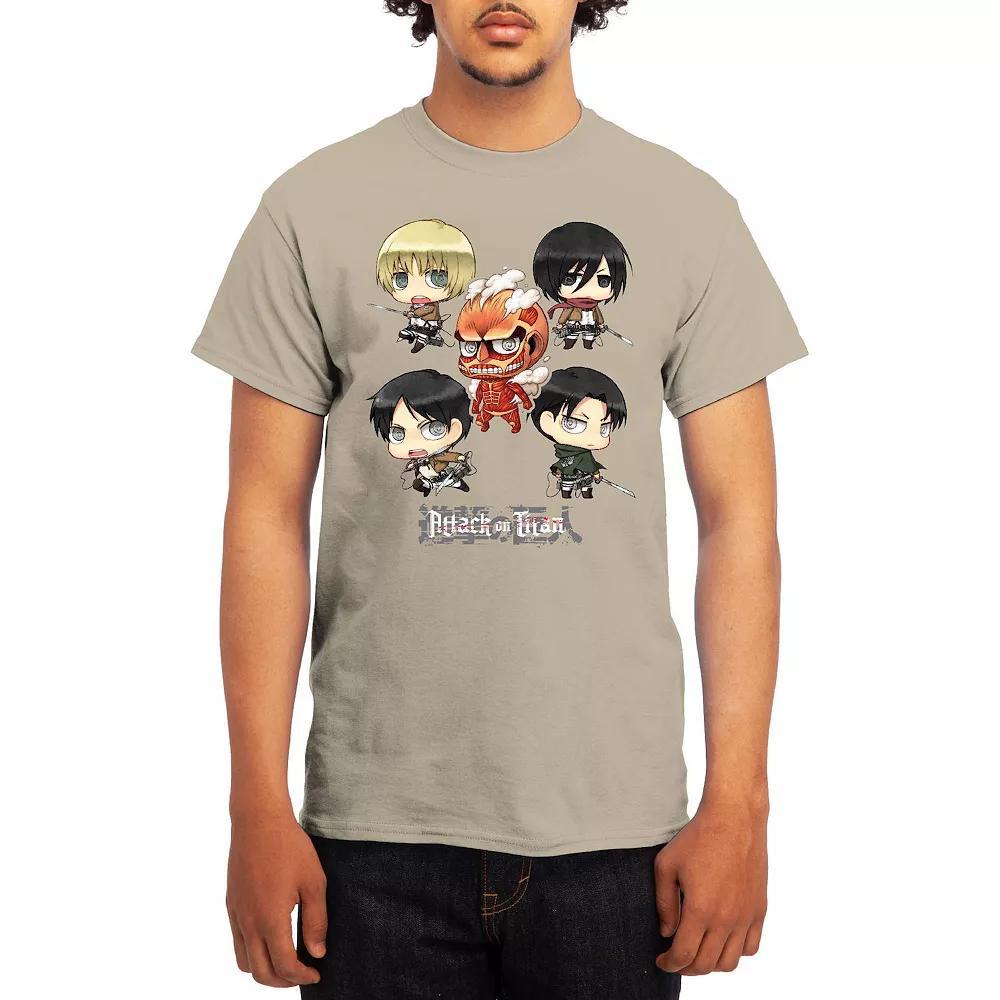 Men's Attack on Titan Chibi Character Arranged Graphic Tee, Size: Medium Product Image