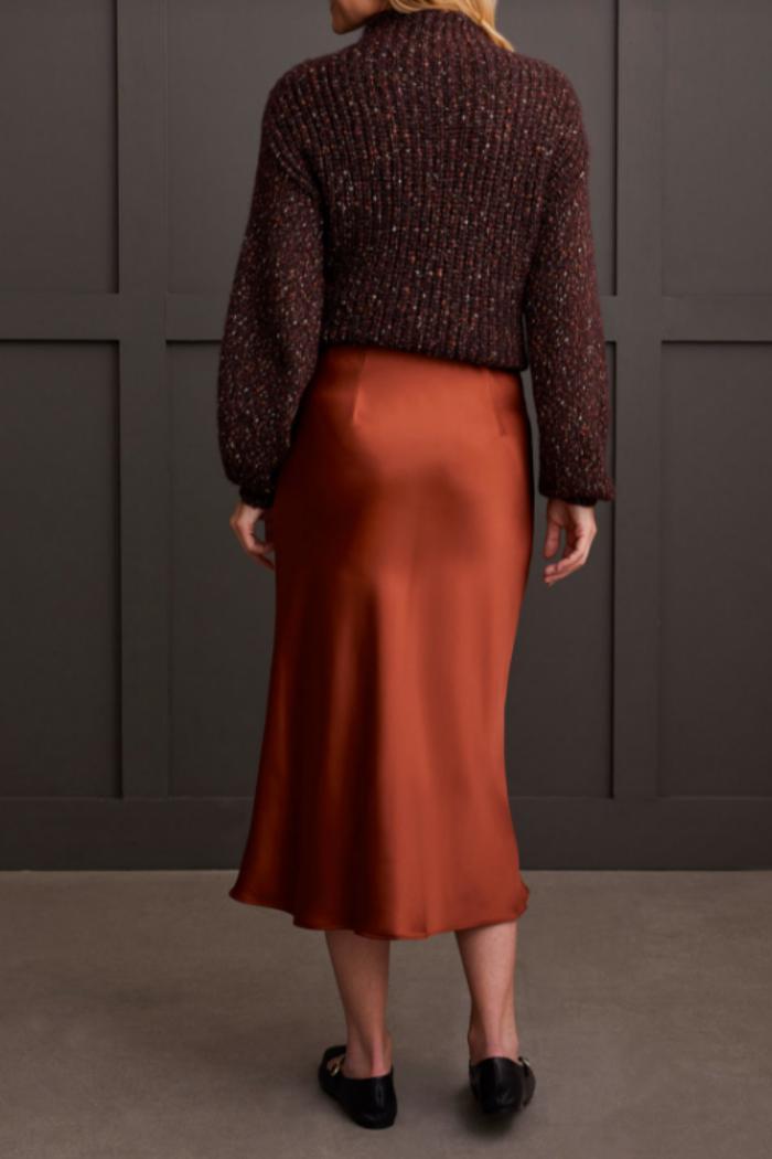 Pull-On Silky Midi Skirt Product Image