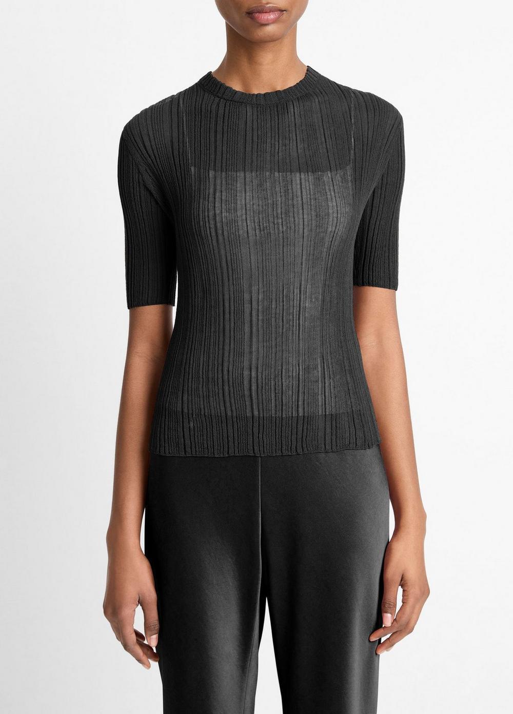 Womens Italian Cotton-Blend Double-Layer Top Vince Product Image