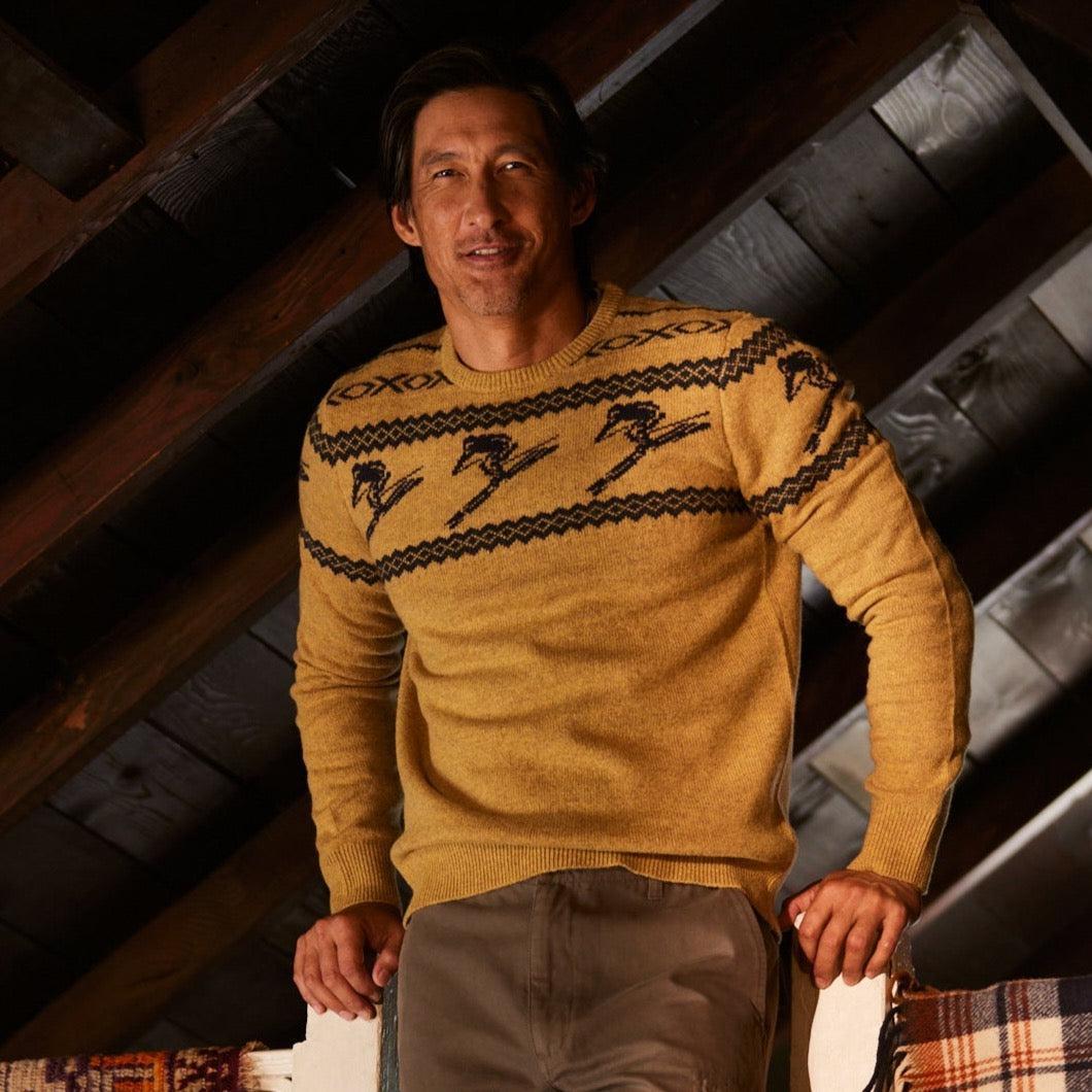 Retro Ski Sweater - Mustard Product Image