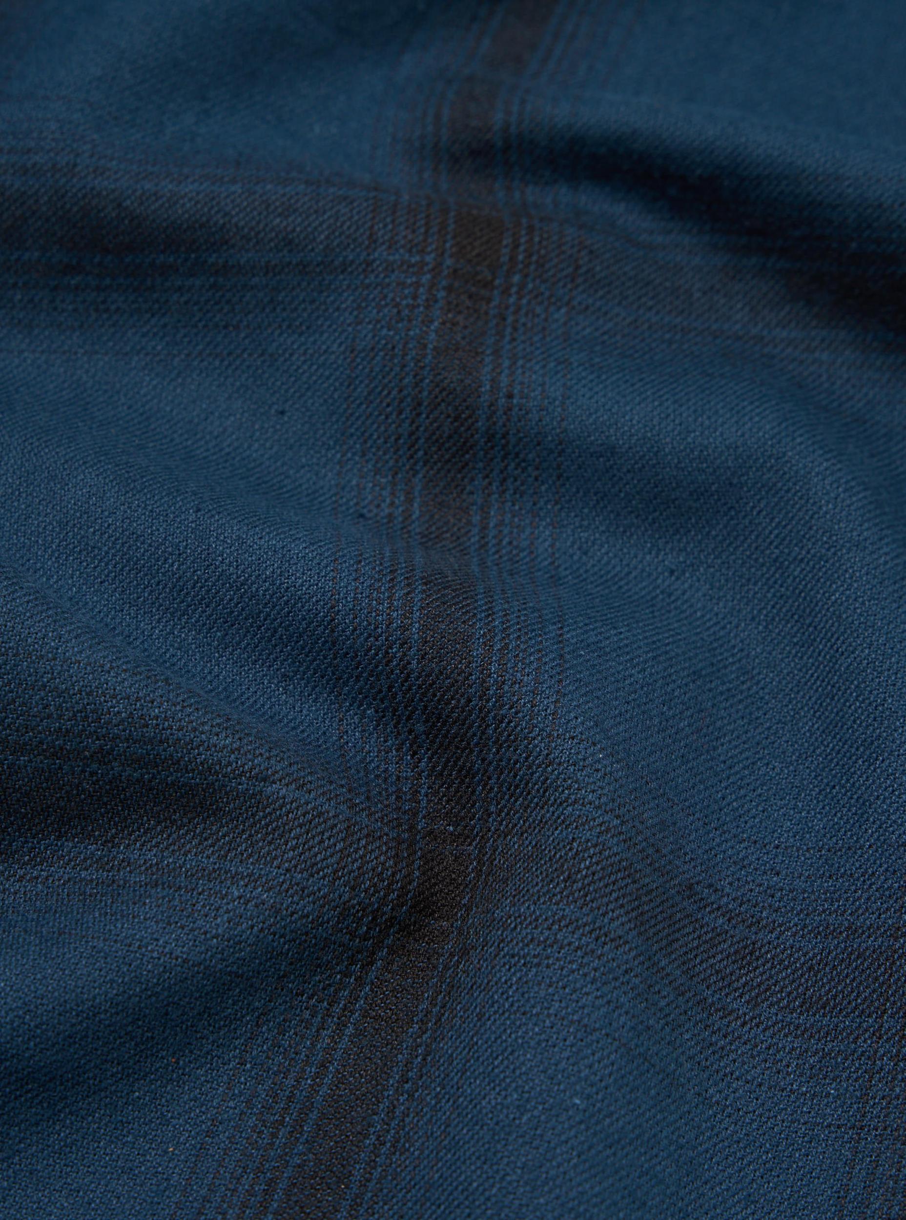 Universal Works Long Pyjama Set in Navy Shadow Check Product Image