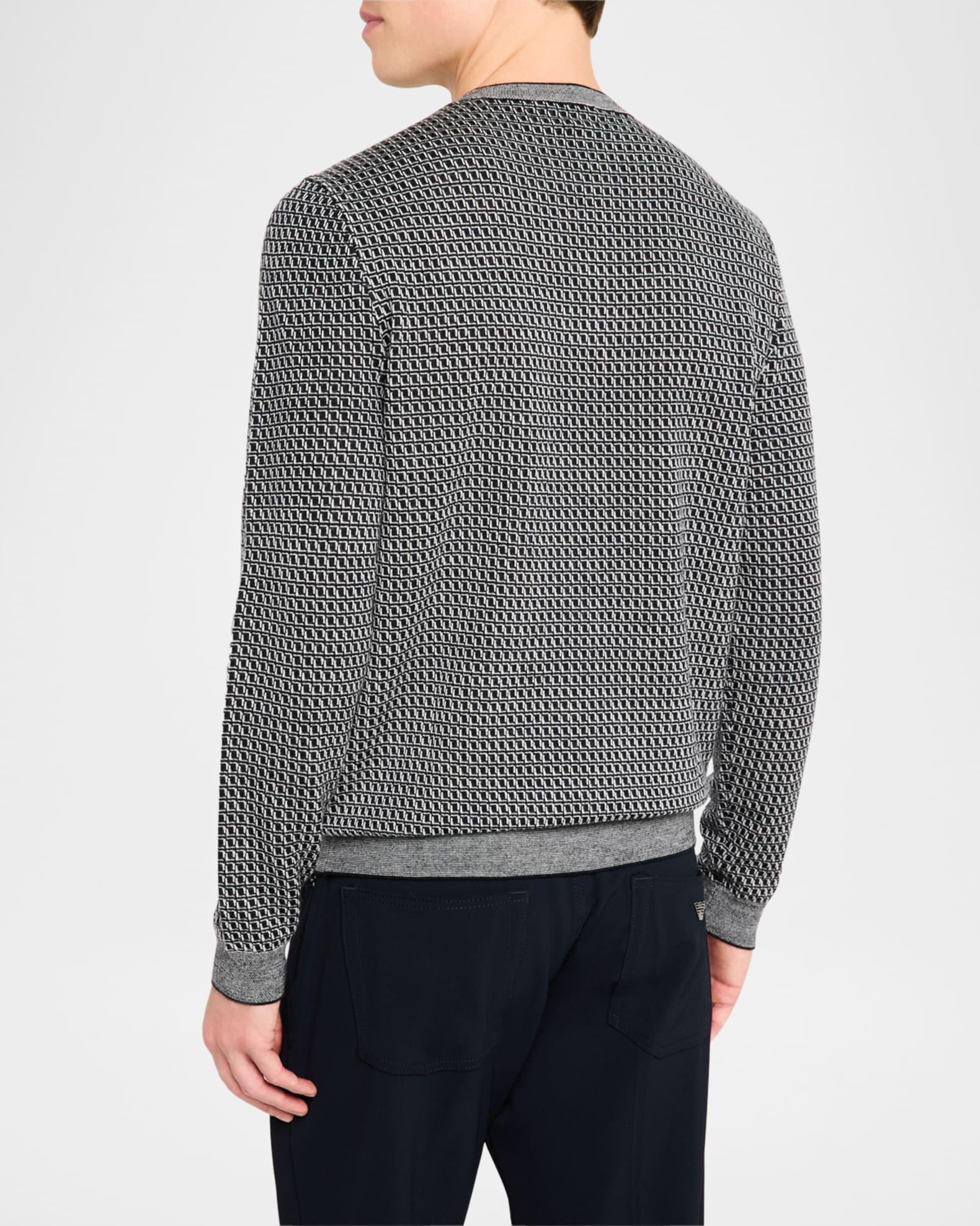Men's Wool Geometric Crewneck Sweater Product Image
