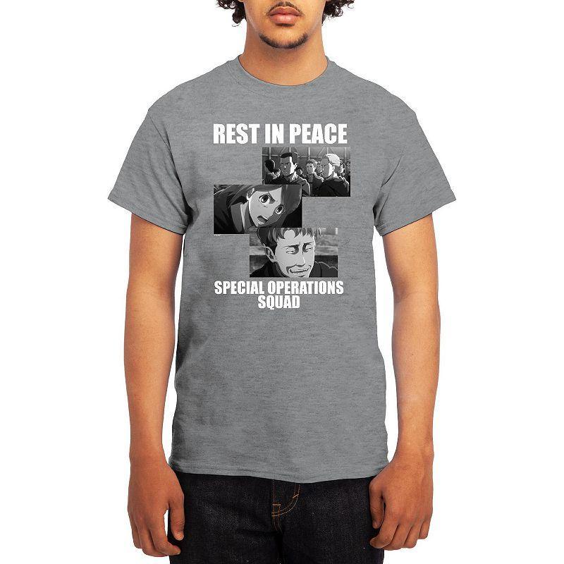 Men's Attack on Titan Rest in Peace Squad Tee, Size: XL, Green Product Image