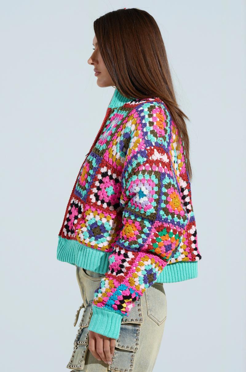 AZURRA CROCHET BOMBER Product Image