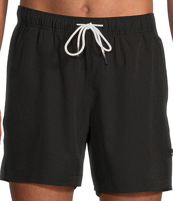Caribbean Palmsway 6#double; Solid Swim Trunks Product Image
