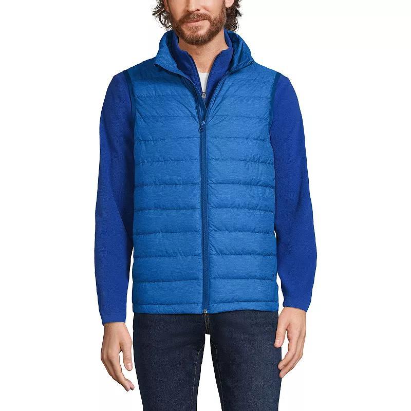 Men's Lands' End Wanderweight Down Puffer Vest, Size: XXL, Black Product Image